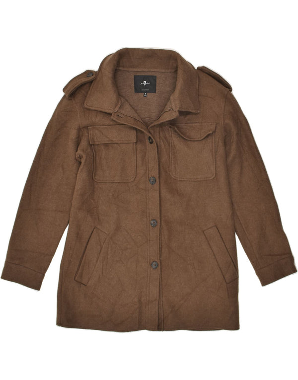 7 FOR ALL MANKIND Giacca multiuso da donna UK 12 Marrone medio