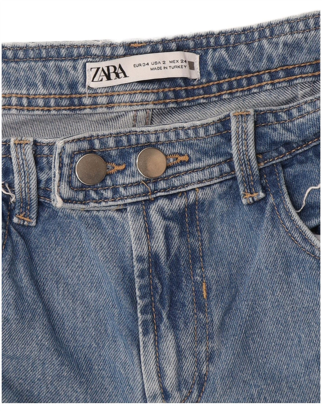 Jeans Bootcut da donna Zara EU 34 2XS W24 L31 Blu