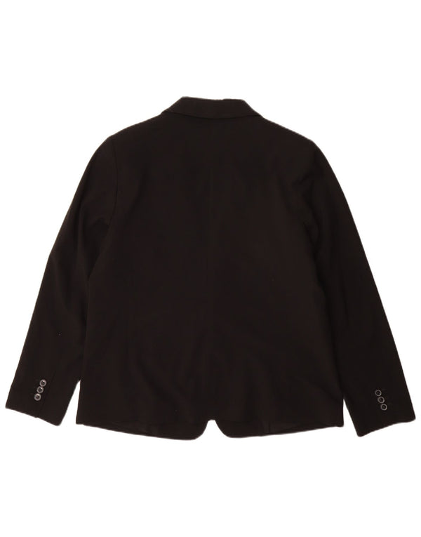 Giacca blazer a 1 bottone Marks & Spencer da donna UK 14 grande poliestere nero