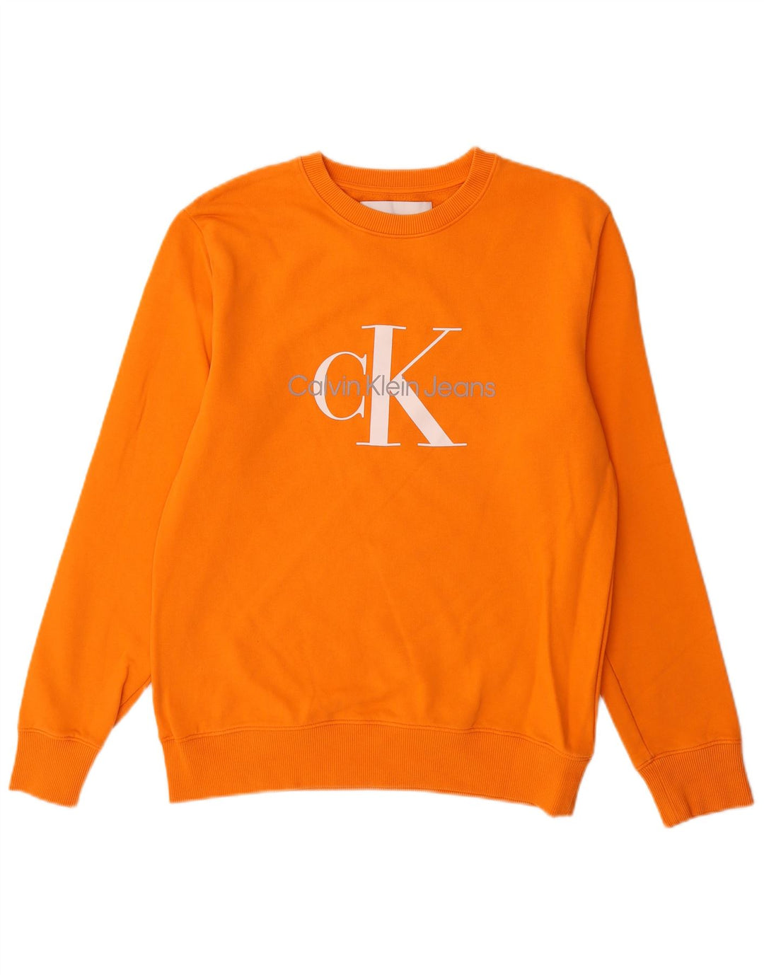 Calvin Klein Jeans Felpa grafica da uomo Maglione cotone arancione medio