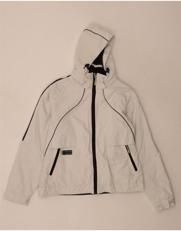 Giacca imbottita con cappuccio da donna Brugi UK 14 Medium White Poliammide