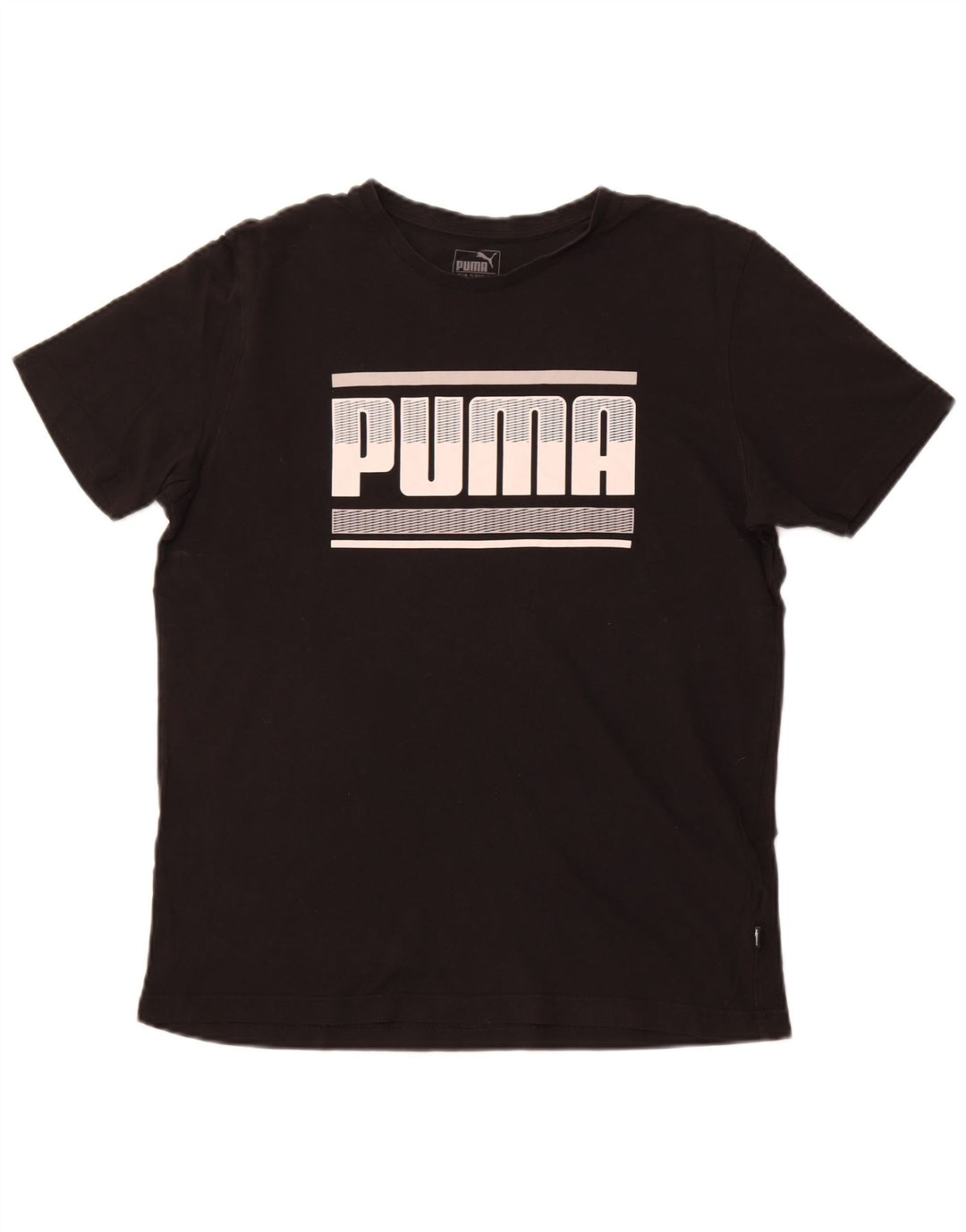 T-shirt grafica PUMA da uomo, taglia grande, in cotone nero