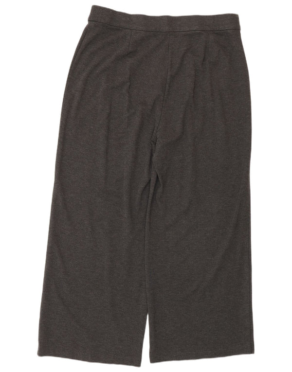 Pantaloni a gamba larga da donna Marks & Spencer UK 18 XL W34 L28 Poliestere grigio