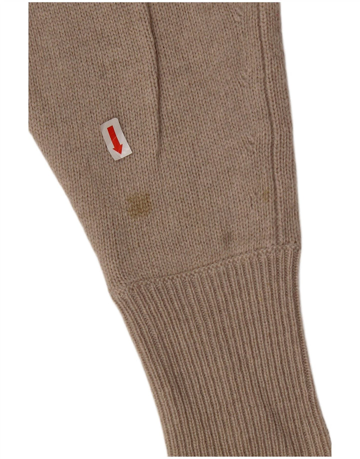 Massimo Dutti Maglione da donna oversize con scollo a barca UK 6 XS Beige Lana