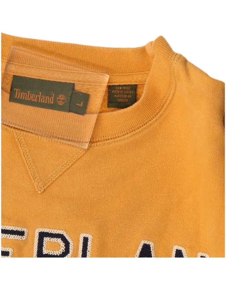 Timberland Felpa grafica da uomo Maglione grande cotone giallo