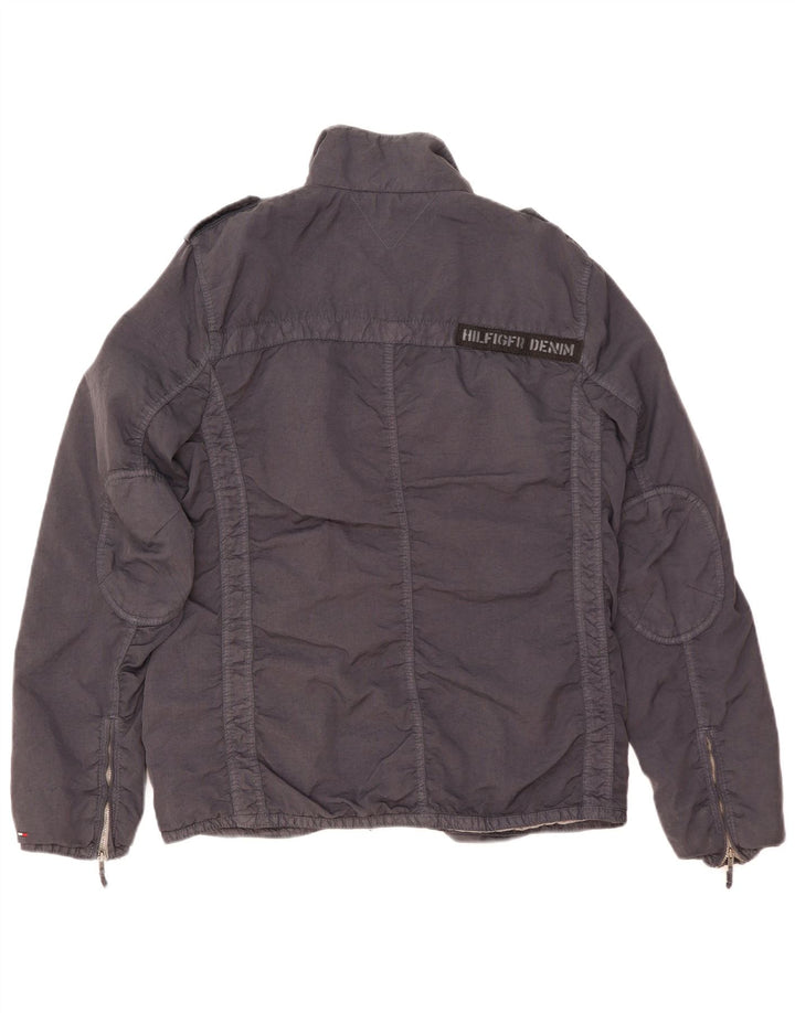 TOMMY HILFIGER Giacca militare da uomo UK 38 Nylon blu navy medio