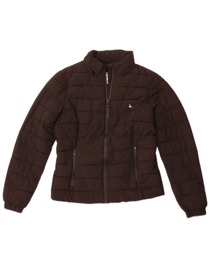 Giacca imbottita da donna JACK WILLS UK 10 piccola in poliestere nero