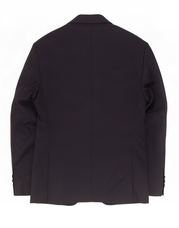 Giacca blazer a 2 bottoni sartoriale da uomo Zara EU 50 poliestere medio blu navy