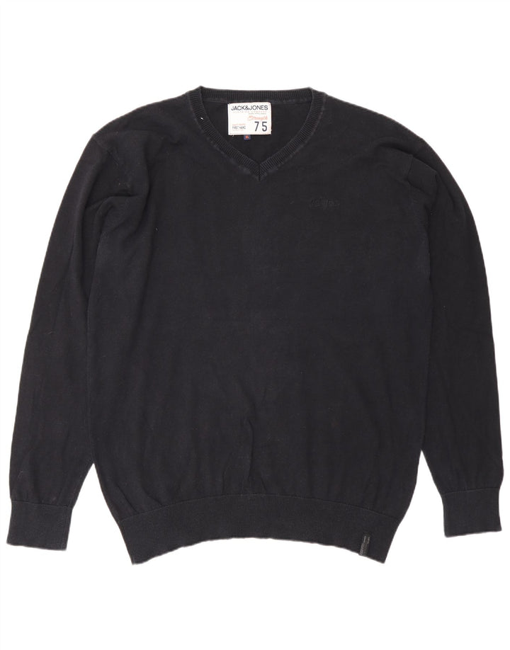 Maglione maglione con scollo a V da uomo Jack & Jones XL Blu navy