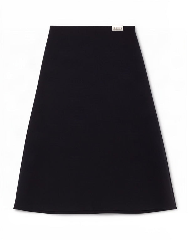 Marks & Spencer Womens Midi Skirt UK 12 Medium W33 Navy Blue Polyester