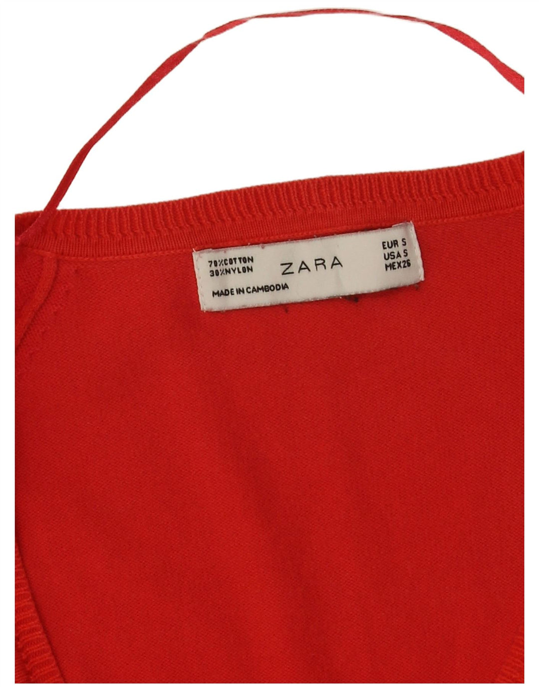 Maglione cardigan da donna Zara UK 10 piccolo rosso