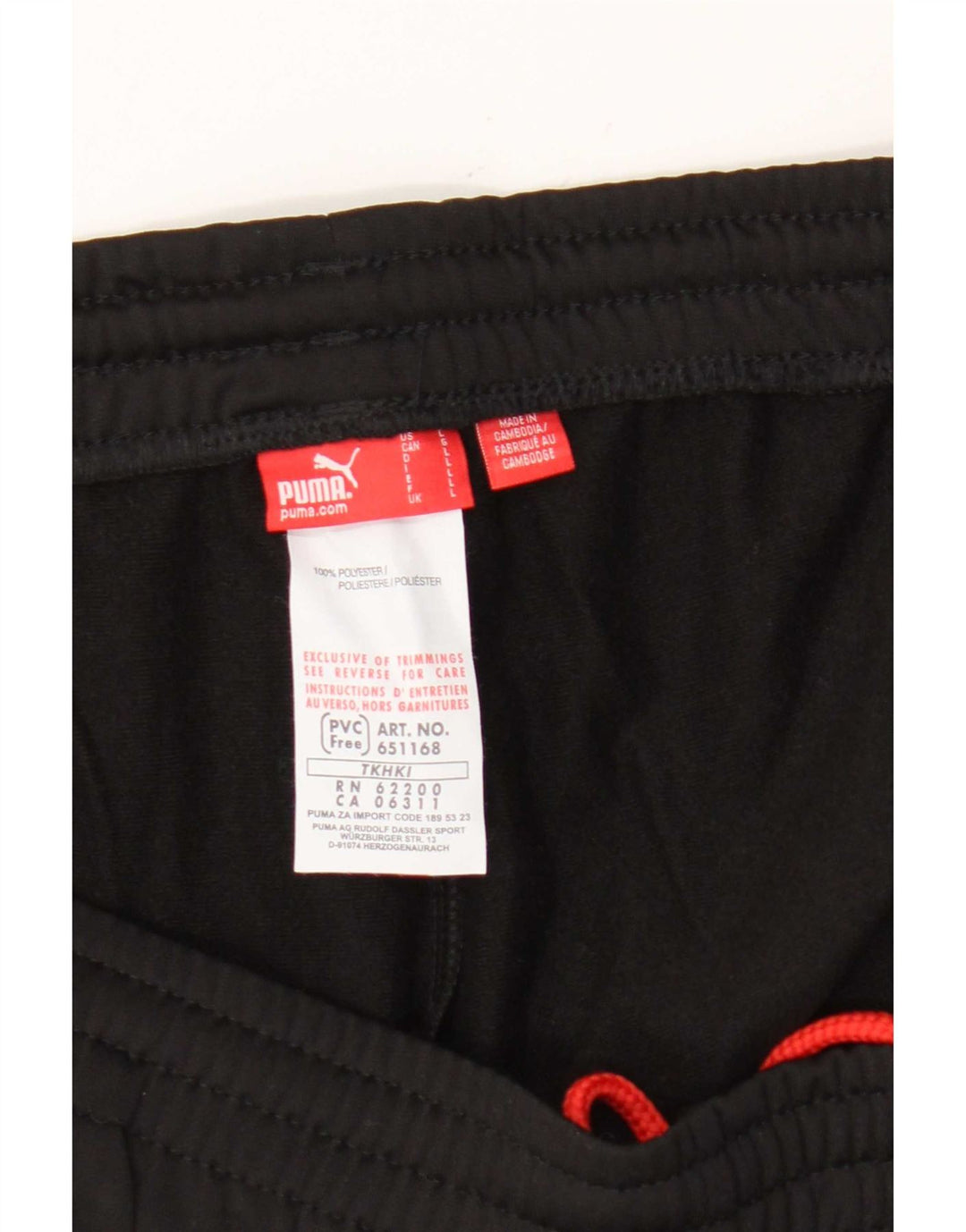 Pantaloni da tuta da uomo Puma Joggers grandi neri in poliestere