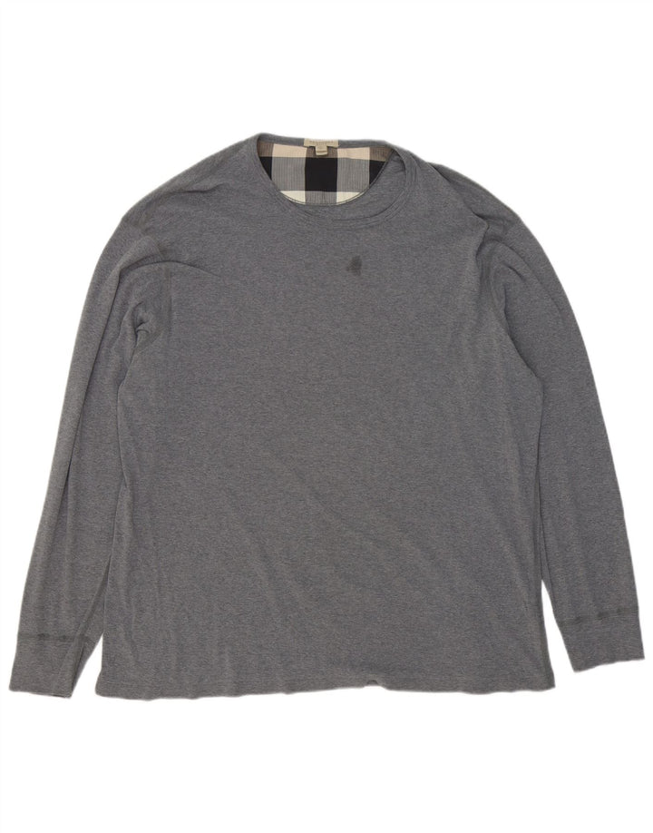 Burberry Uomo Top Manica Lunga 2XL Cotone Grigio