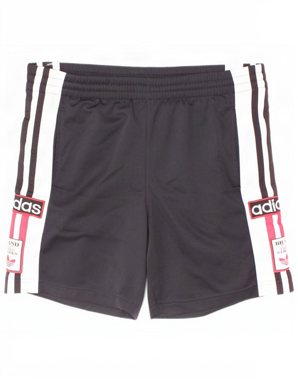 Pantaloncini sportivi Adidas da ragazzo con grafica 11-12 anni in poliestere color block nero