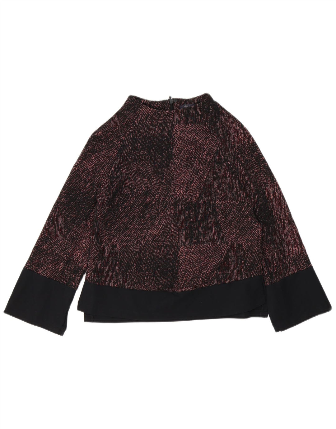 Camicetta a maniche lunghe da donna Marks & Spencer UK 10 piccolo gessato nero