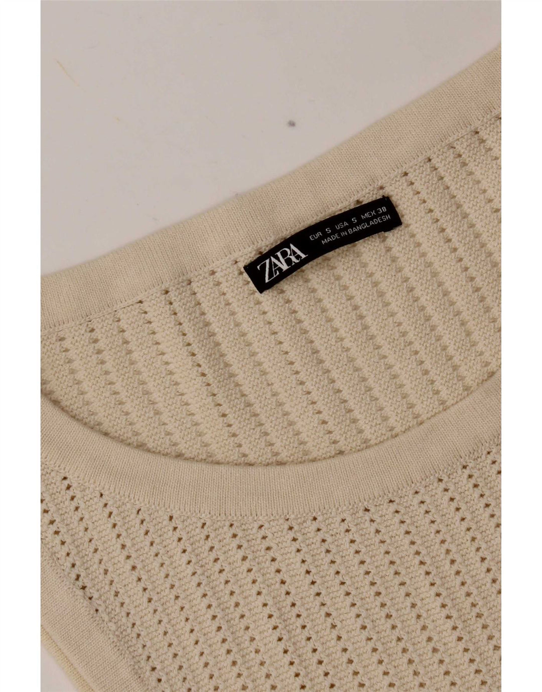 Canotta canotta da donna Zara UK 8 piccola Beige