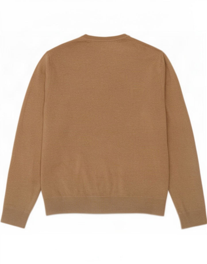 Gap Maglione da uomo con scollo a V grande in cotone beige