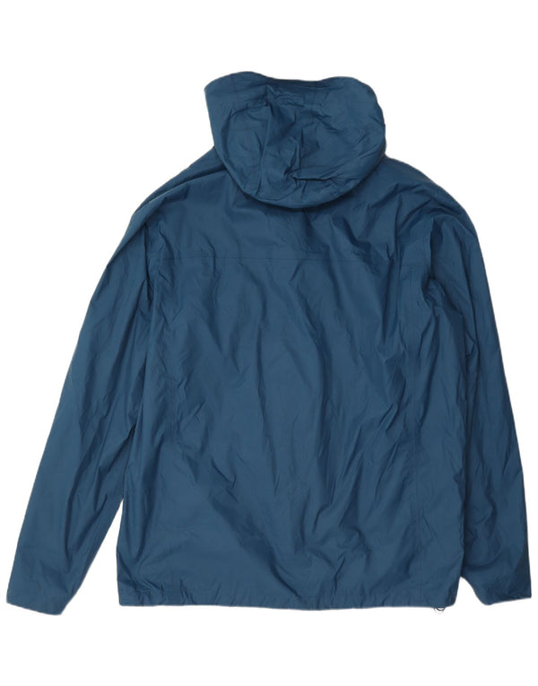 Giacca antipioggia da uomo Columbia Omni-Tech con cappuccio UK 40 grande nylon blu