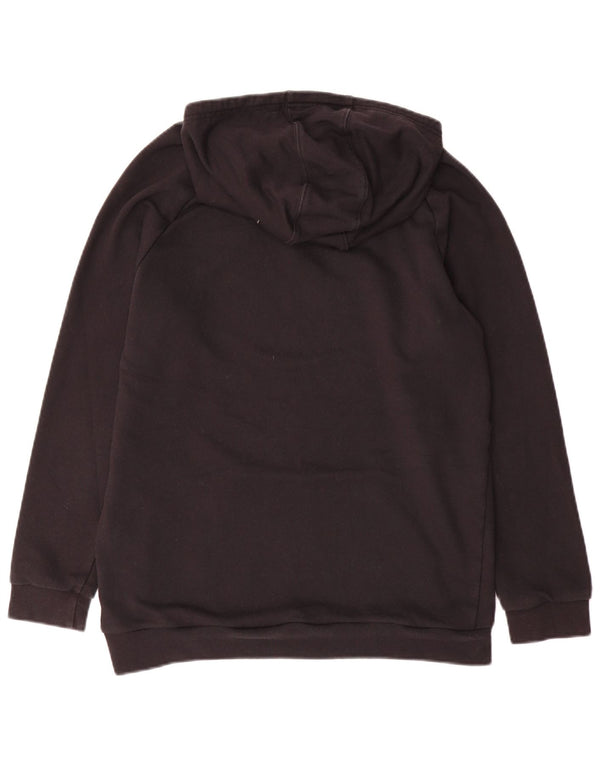 Maglione con cappuccio oversize grafico da donna Adidas UK 8/10 piccolo cotone nero