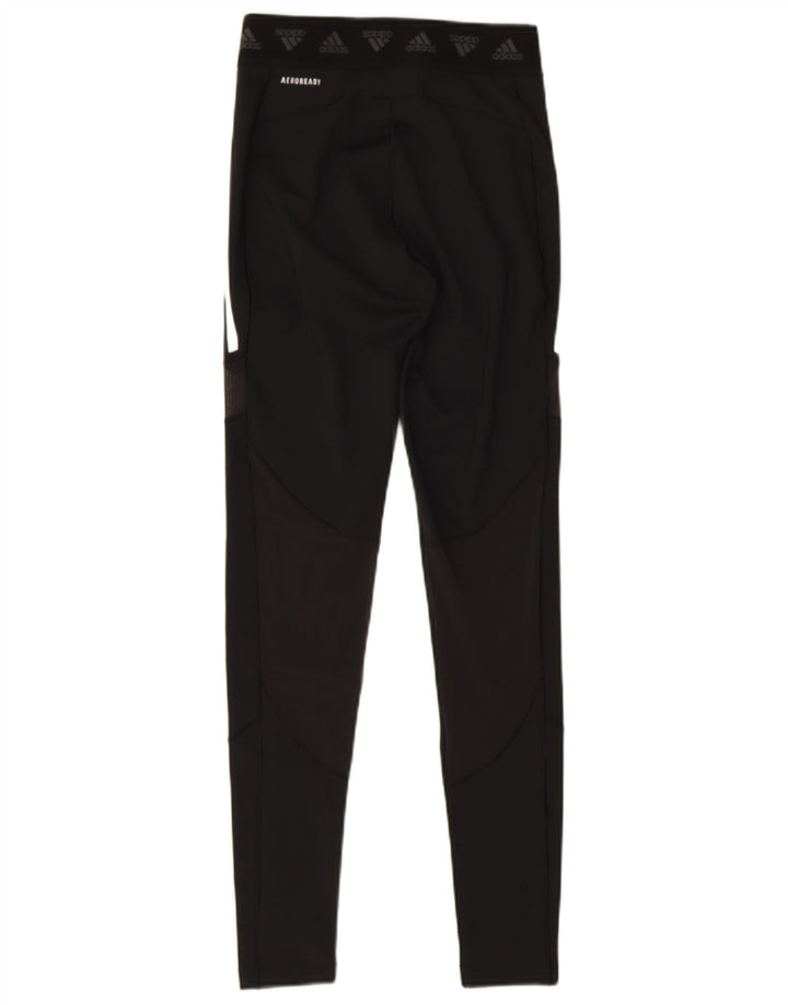 Leggings Adidas Aeroready da donna UK 8/10 Piccolo poliestere nero