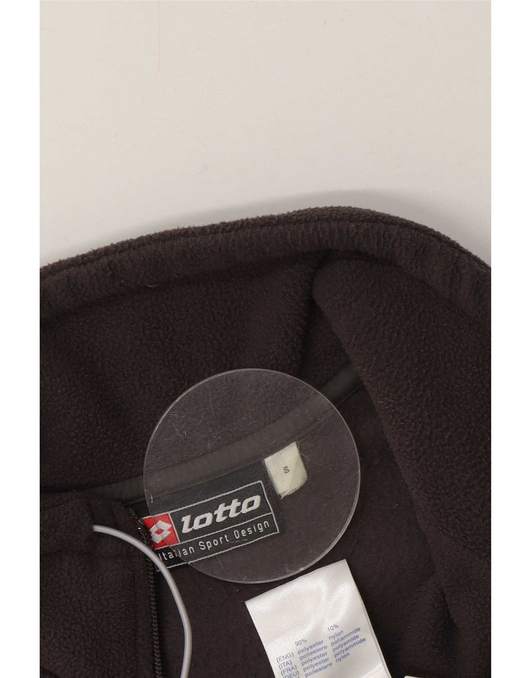 Lotto Maglione in pile da uomo con zip e collo piccolo grigio in poliestere color block