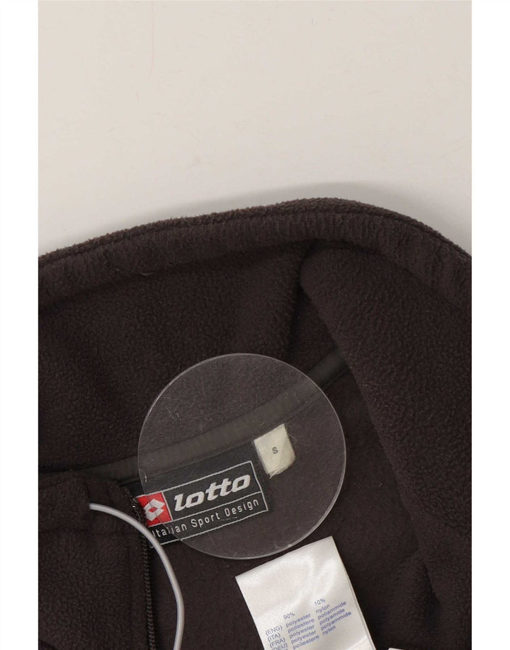 Lotto Maglione in pile da uomo con zip e collo piccolo grigio in poliestere color block