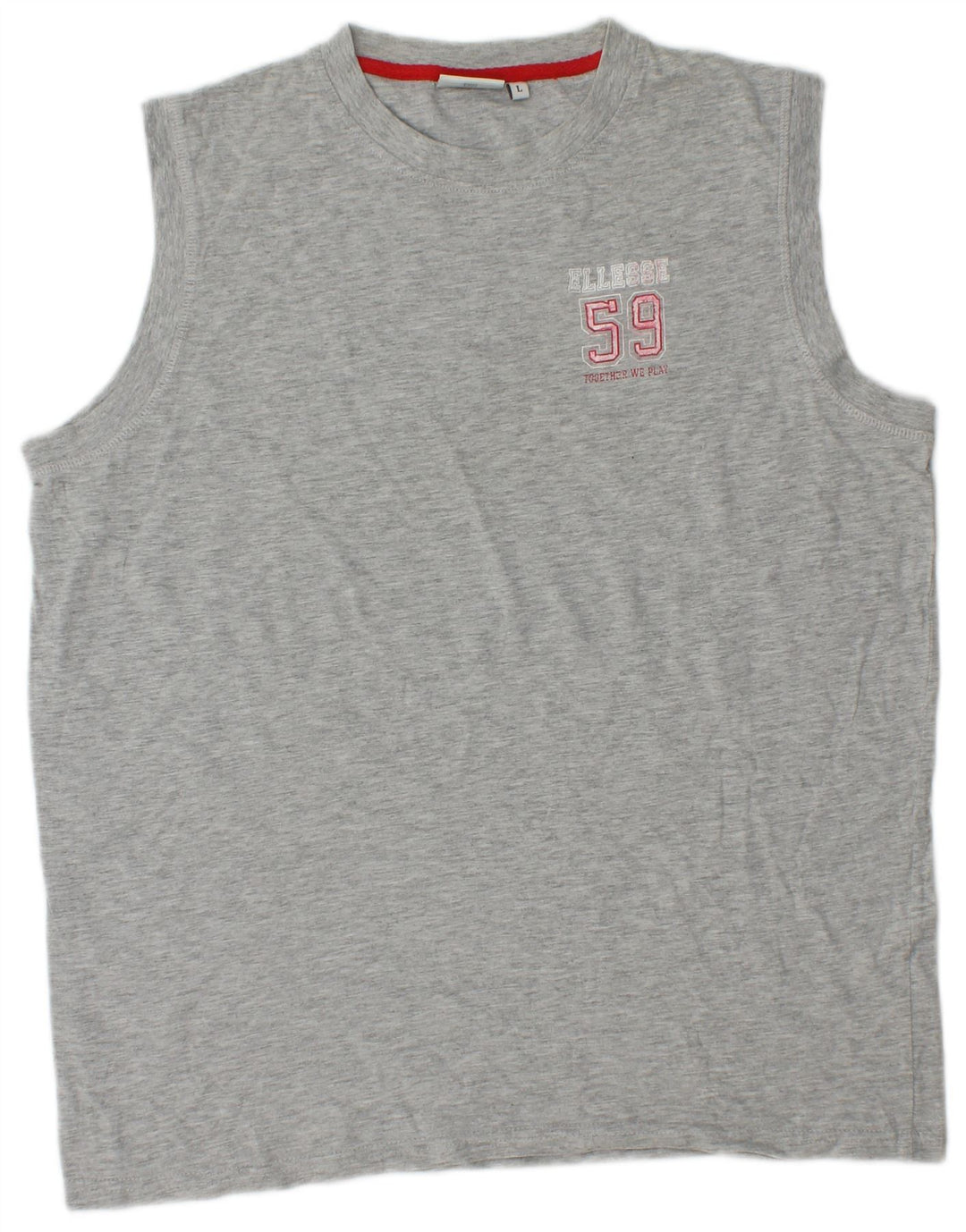 Canotta da uomo Ellesse grande in cotone chiazzato grigio