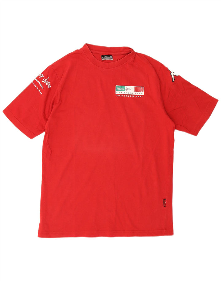 T-shirt grafica da uomo Kappa Top XL in cotone rosso