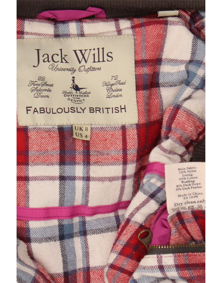 Gilet imbottito da donna JACK WILLS UK 8 piccolo in nylon grigio