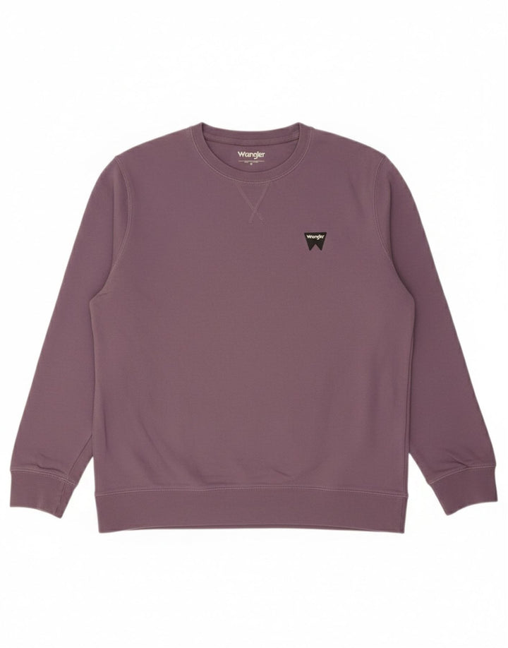 Felpa da uomo Wrangler maglione cotone viola medio