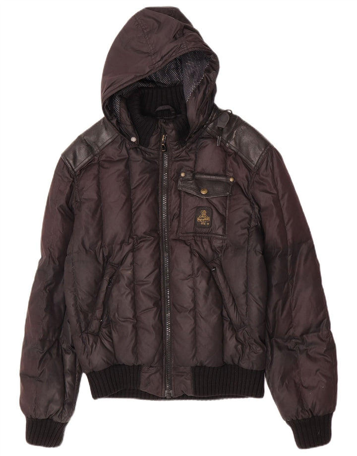 Refrigiwear Giacca imbottita con cappuccio Cruz da uomo UK 38 medio poliestere nero