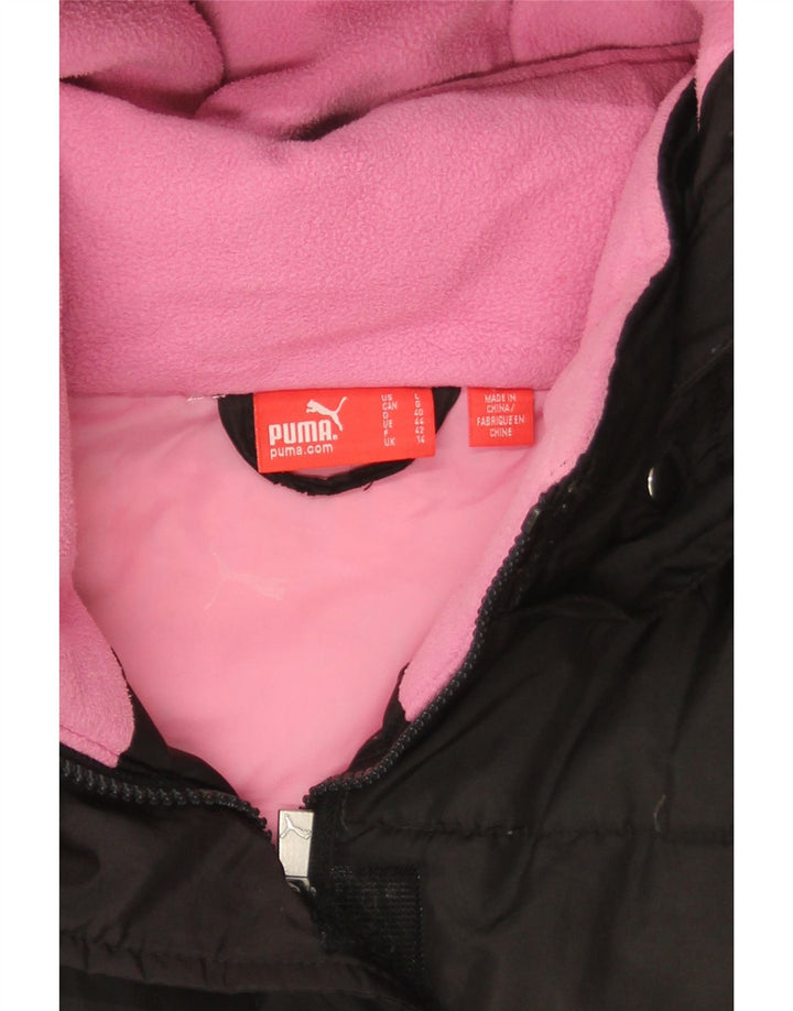 PUMA Womens Hooded Padded Jacket UK 14 Large Black