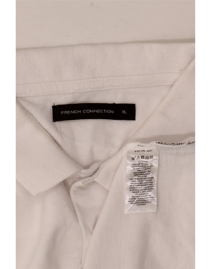 Polo da uomo French Connection XL in cotone bianco