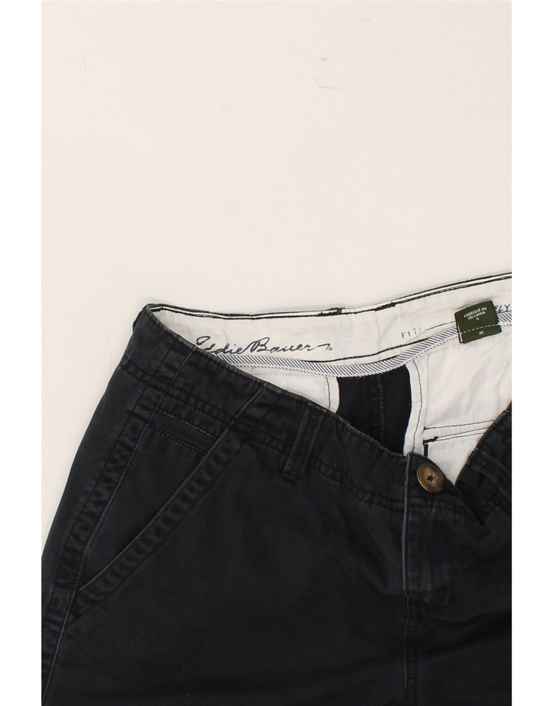 EDDIE BAUER Womens Chino Shorts US 4 Small W28 Navy Blue Cotton Vintage Eddie Bauer and Second-Hand Eddie Bauer from Messina Hembry 