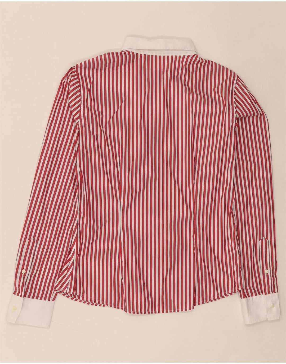 BROOKSFIELD Womens Shirt Blouse IT 46 Large Red Striped Cotton Vintage Brooksfield and Second-Hand Brooksfield from Messina Hembry 
