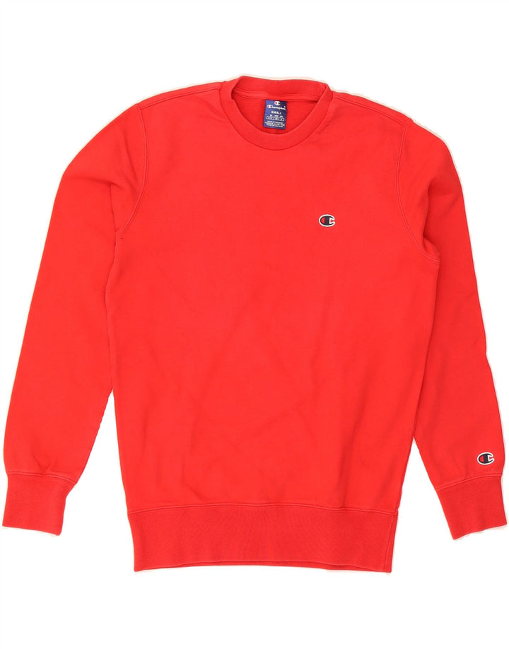 CHAMPION Mens Graphic Sweatshirt Jumper Small Red Vintage Champion and Second-Hand Champion from Messina Hembry 