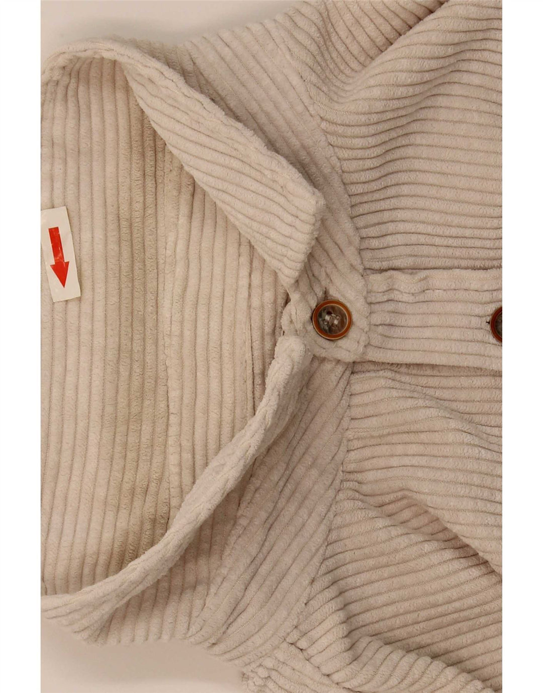 Camicia Zara da uomo in velluto a coste dalla vestibilità comoda, grande in poliestere beige