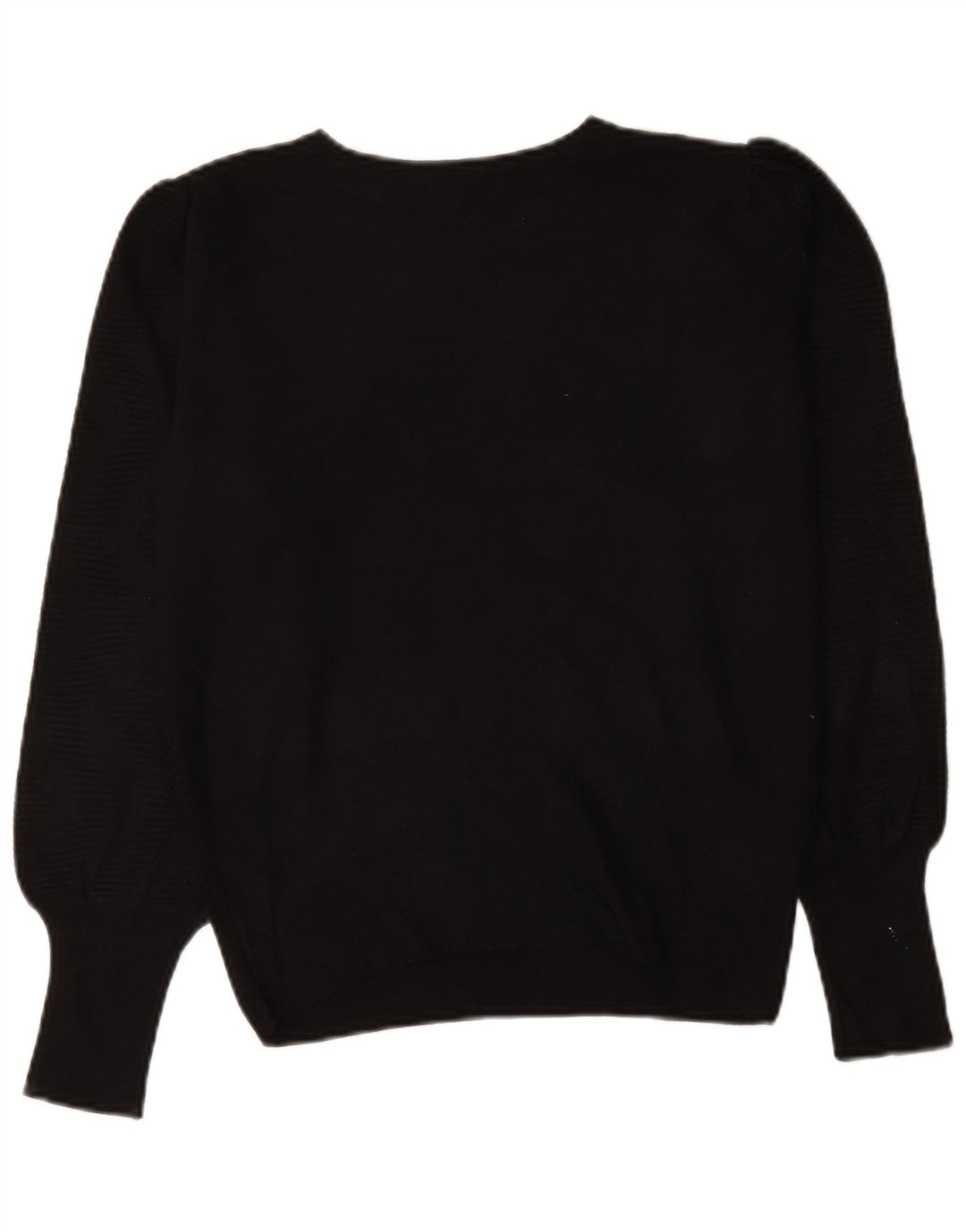 Maglione da donna Marks & Spencer con scollo a barca UK 14 Viscosa nera media