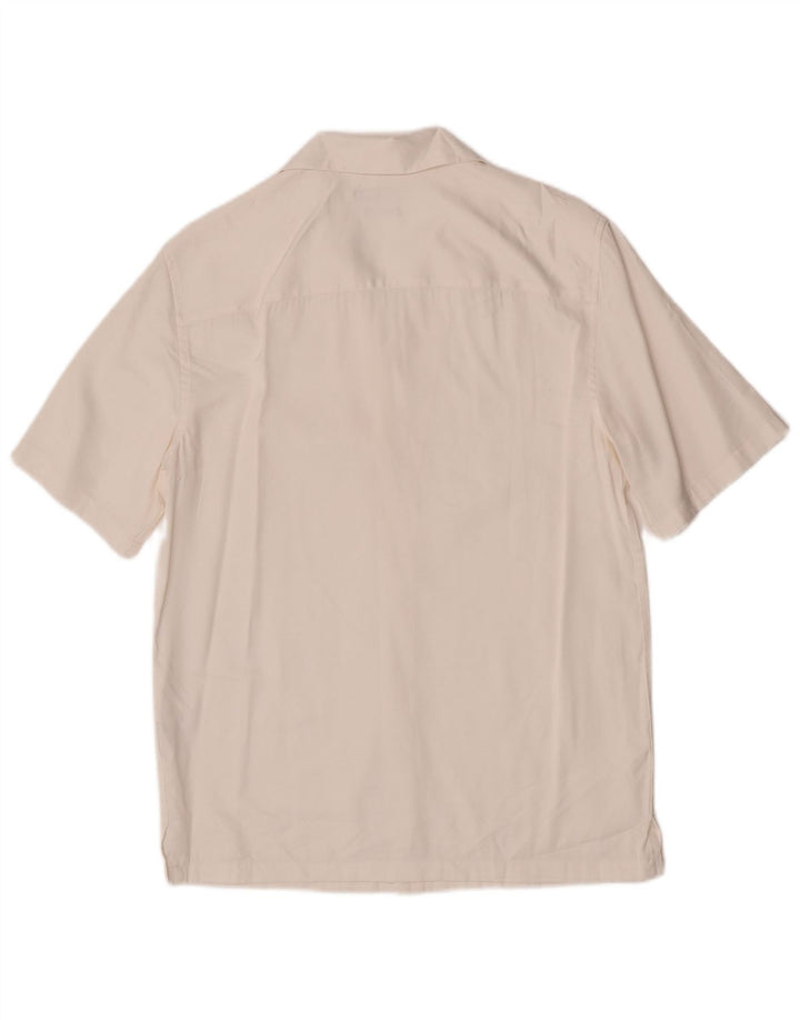 Camicia Zara da uomo a maniche corte piccola bianca in viscosa