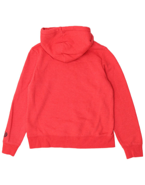 Felpa con cappuccio grafica da donna Superdry UK 14 rosso medio in cotone