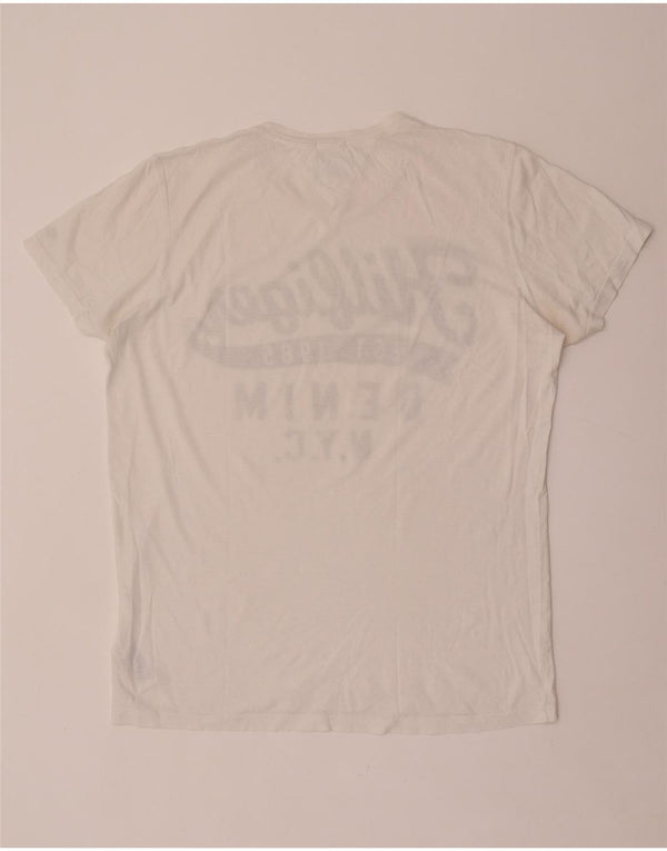 T-shirt grafica da uomo Tommy Hilfiger Top XL in cotone bianco