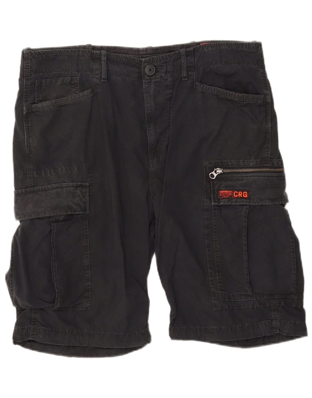 Pantaloncini cargo da uomo Superdry W34 Large in cotone nero