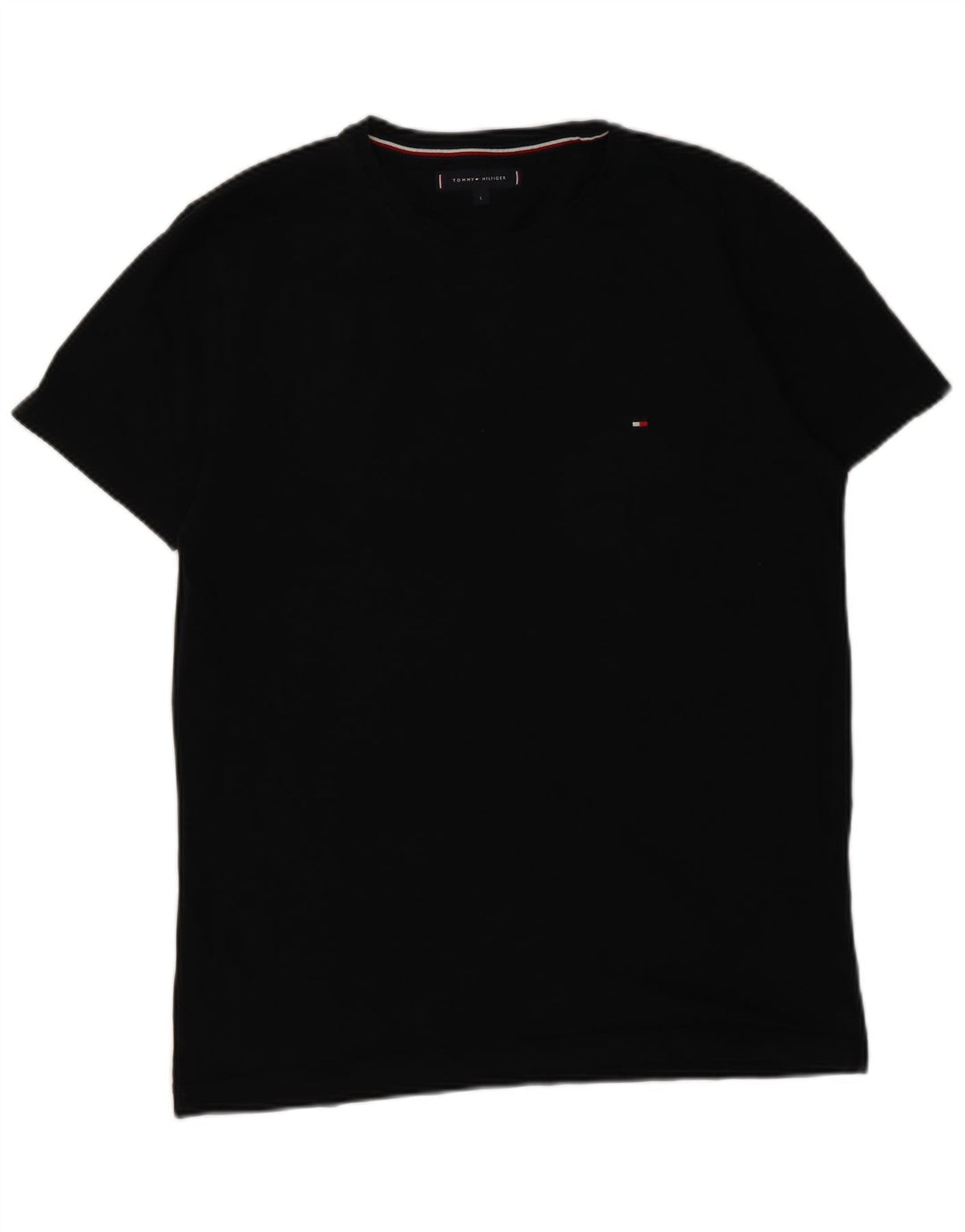 T-shirt da uomo Tommy Hilfiger Top grande in cotone nero