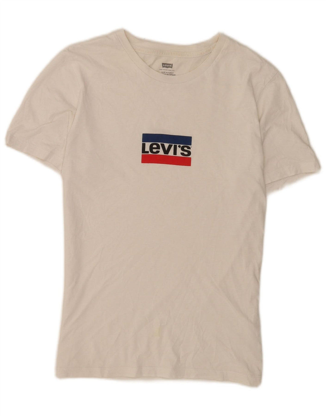 T-shirt grafica da uomo Levi's Top XS in cotone bianco