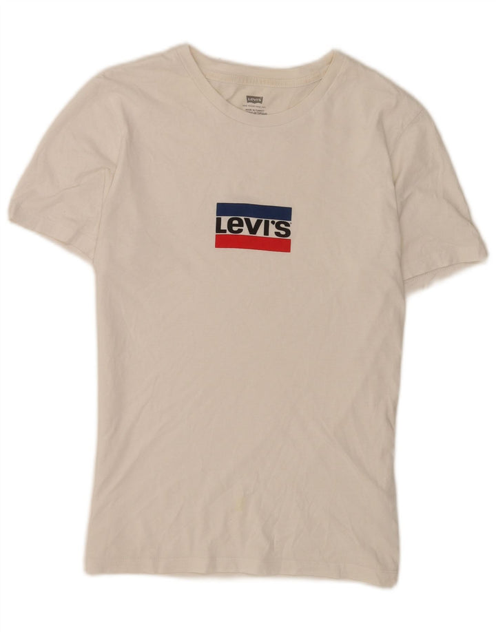 T-shirt grafica da uomo Levi's Top XS in cotone bianco