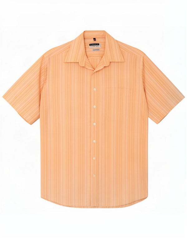 Angelo Litrico Camicia da uomo by C&A taglia 39/40 grande gessato giallo