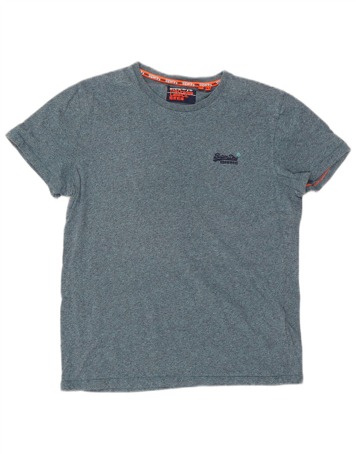 T-shirt da uomo Superdry Top in cotone blu medio