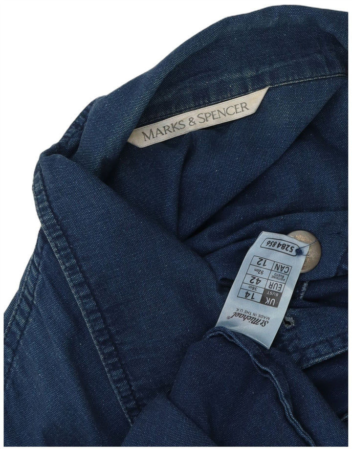 Giacca di jeans da donna Marks & Spencer UK 14 Cotone blu medio