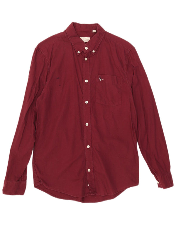 Camicia slim fit da uomo Jack Wills piccola in cotone bordeaux