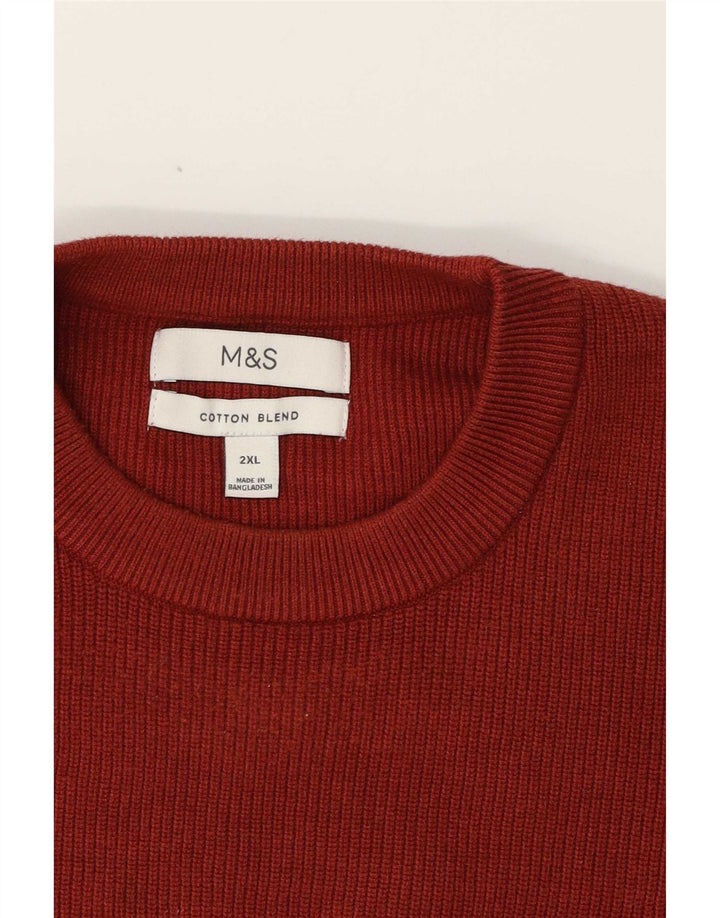 Maglione maglione girocollo da uomo Marks & Spencer 2XL multicolore a blocchi di colore